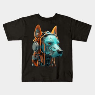 Industrial Punk Dogs by Liza Kraft 15.0 Kids T-Shirt